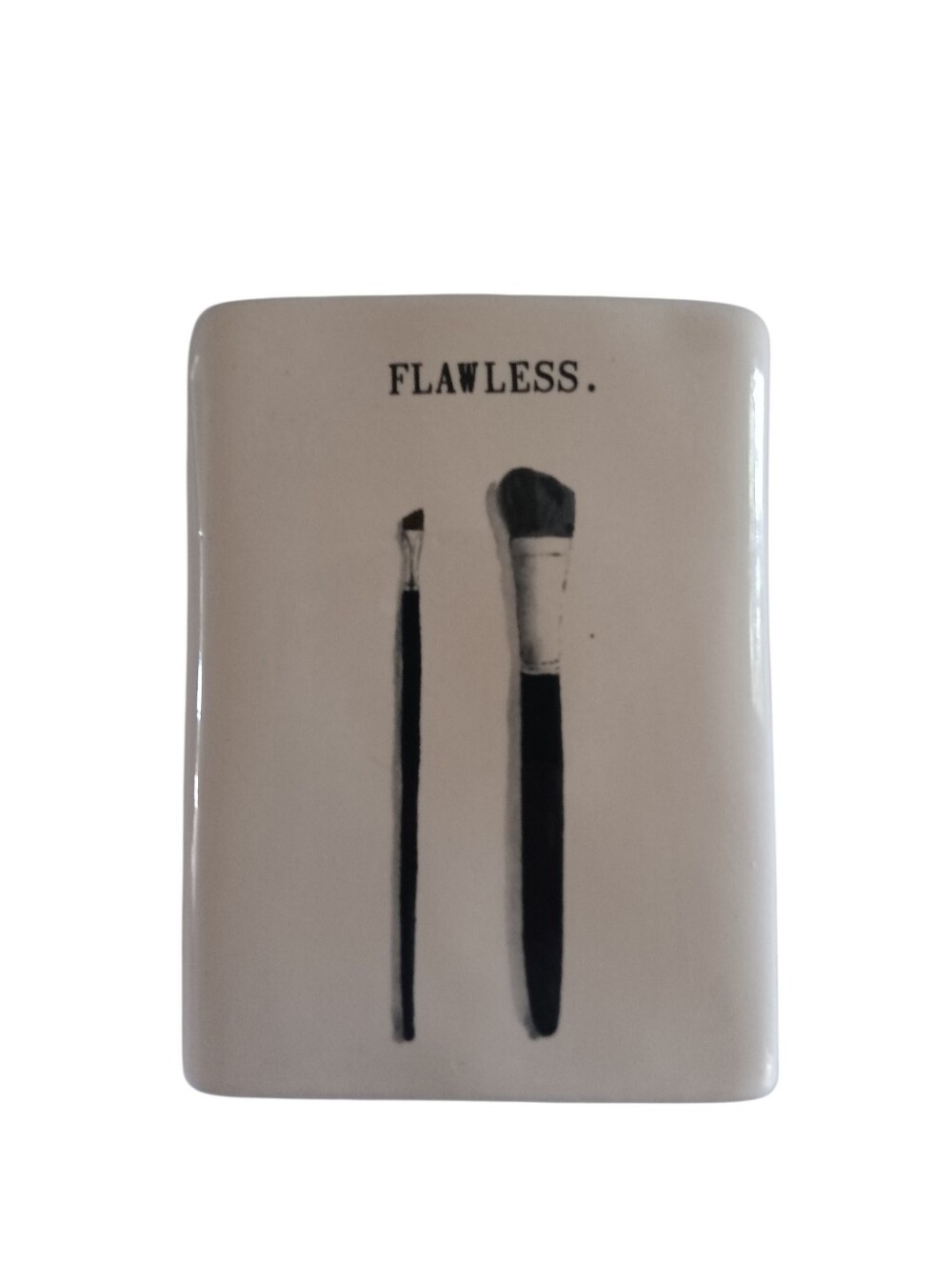 Rae Dunn "Flawless" Ceramic Makeup Brush Holder From The Artisan Collection